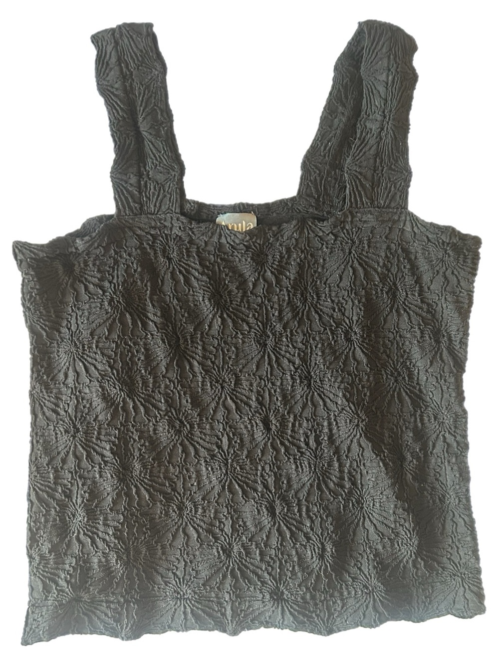 Black Textured Tank Top - Women's Sleeveless Top